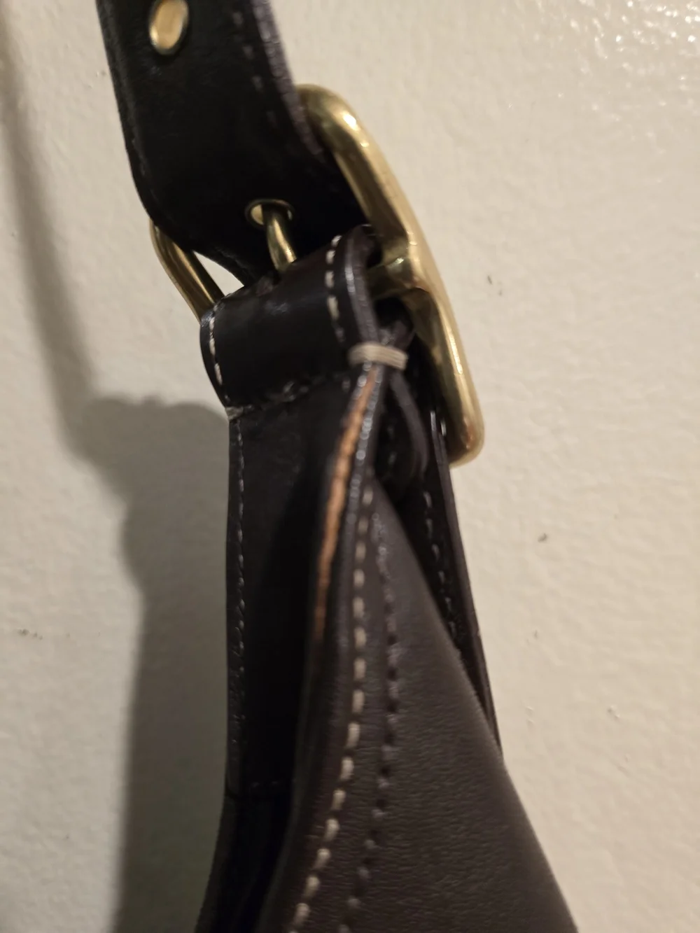 COACH HAMILTON. Classic Suede & Leather Hobo Shoulder Bag - Brown
